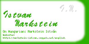 istvan markstein business card